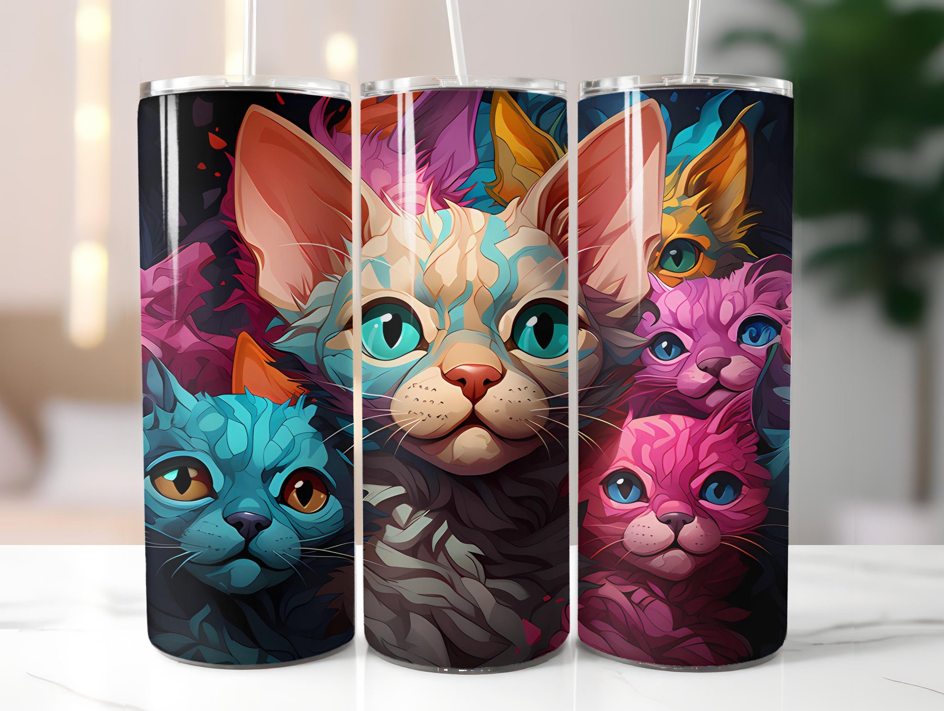 Kawaii Cats 3 Tumbler Wrap - CraftNest