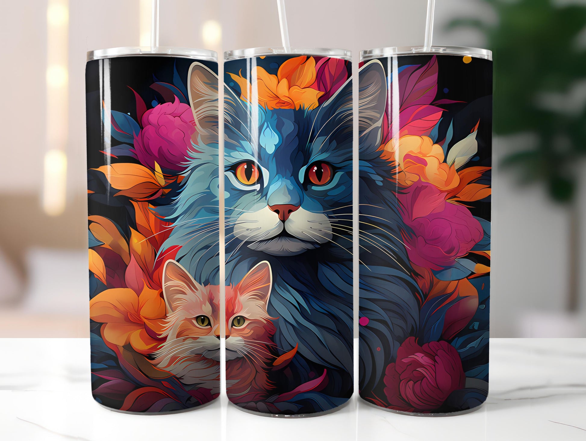 Kawaii Cats 3 Tumbler Wrap - CraftNest