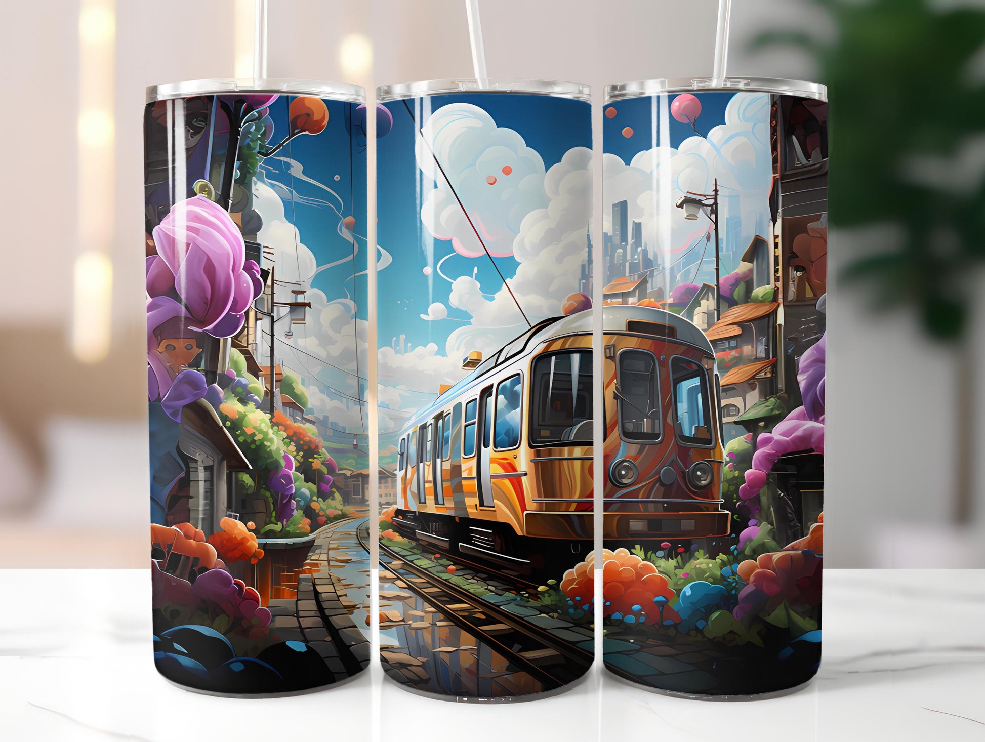 Kawaii Cityscapes 1 Tumbler Wrap - CraftNest