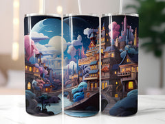 Kawaii Cityscapes 3 Tumbler Wrap - CraftNest