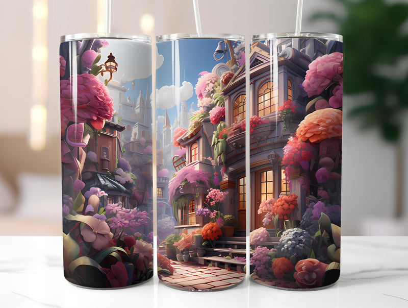 Kawaii Cityscapes 3 Tumbler Wrap - CraftNest