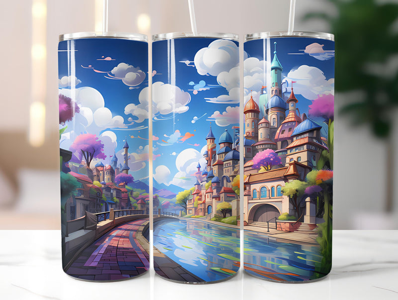 Kawaii Cityscapes 3 Tumbler Wrap - CraftNest