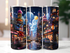 Kawaii Cityscapes 2 Tumbler Wrap - CraftNest