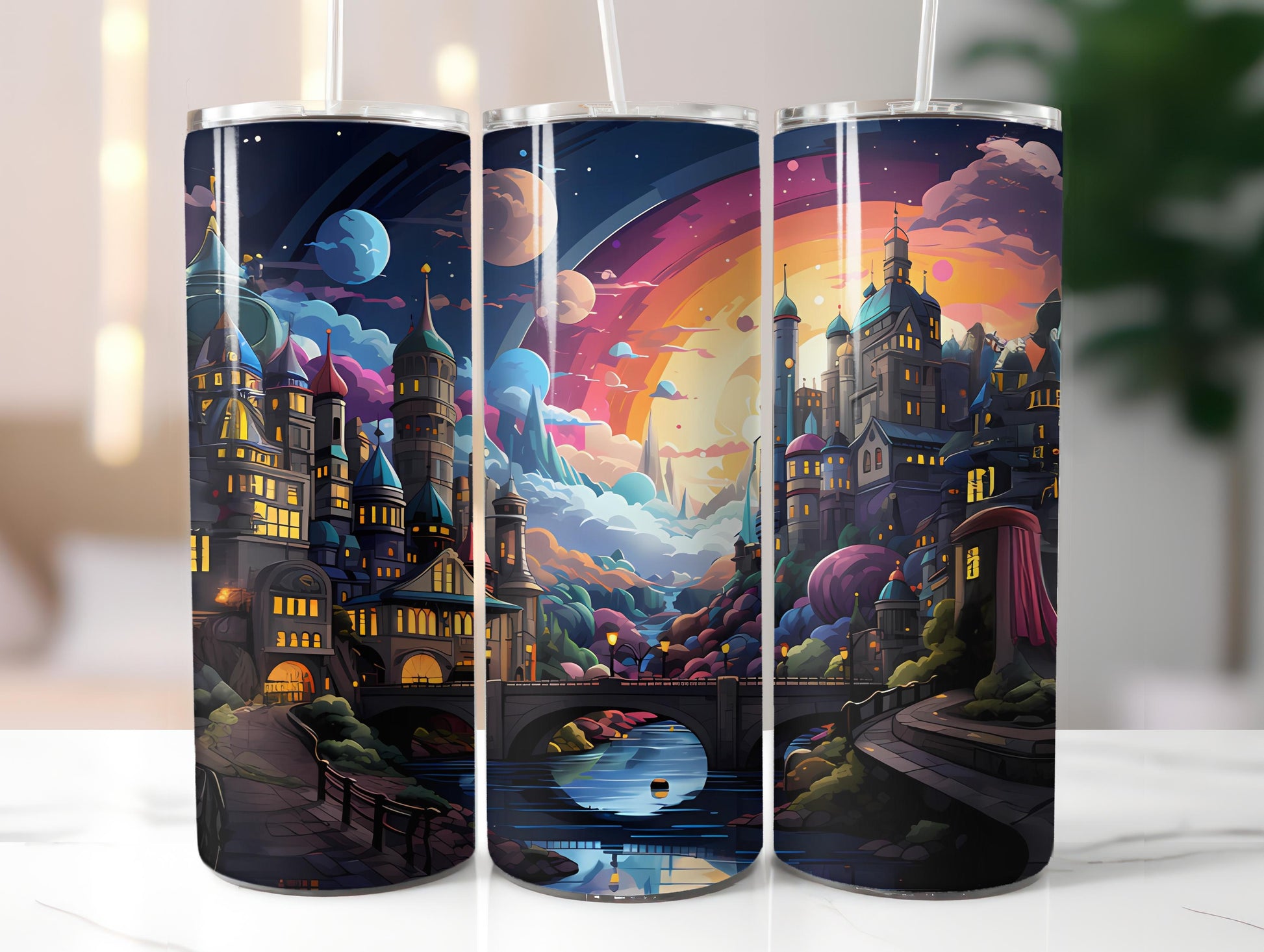 Kawaii Cityscapes 1 Tumbler Wrap - CraftNest