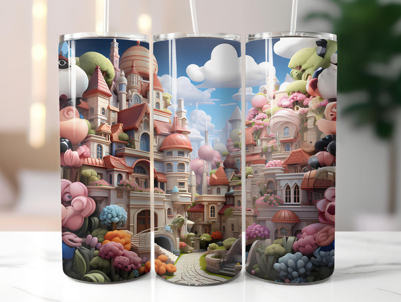 Kawaii Cityscapes 3 Tumbler Wrap - CraftNest