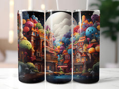 Kawaii Cityscapes 1 Tumbler Wrap - CraftNest