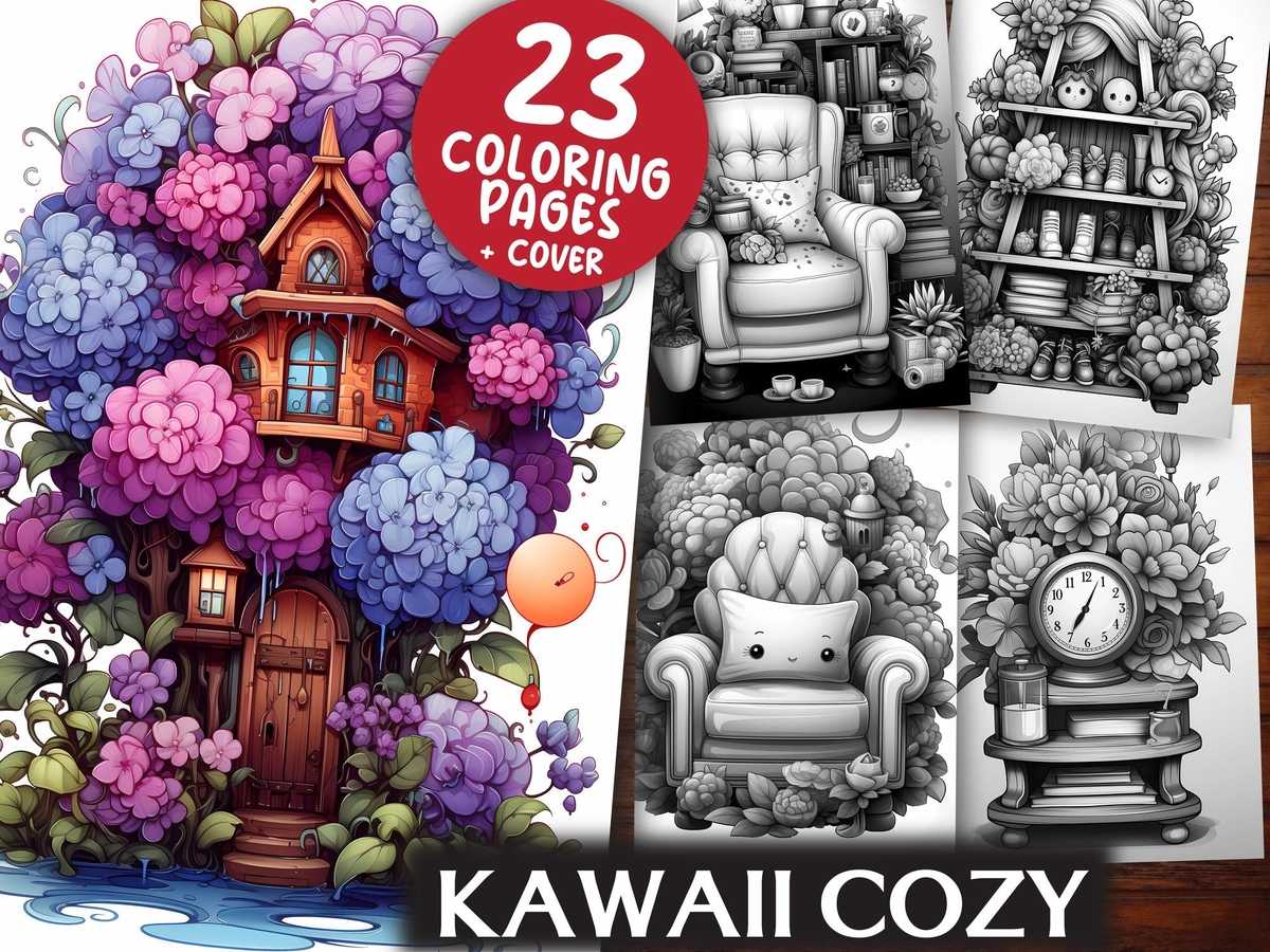 Kawaii Cozy Coloring Books - CraftNest