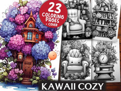 Kawaii Cozy Coloring Books - CraftNest