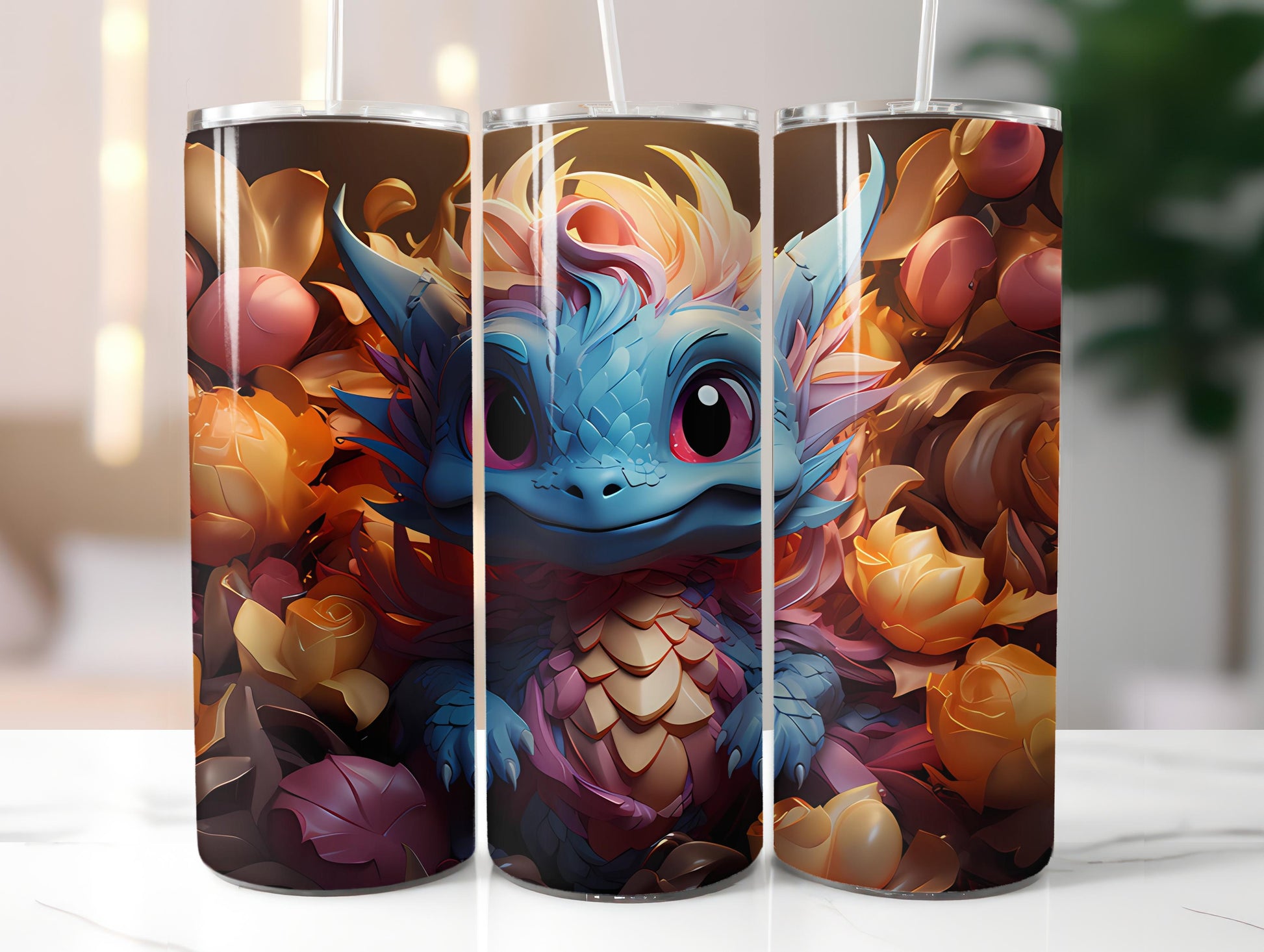 Kawaii Dragons 1 Tumbler Wrap - CraftNest