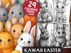 Kawaii Easter Coloring Books