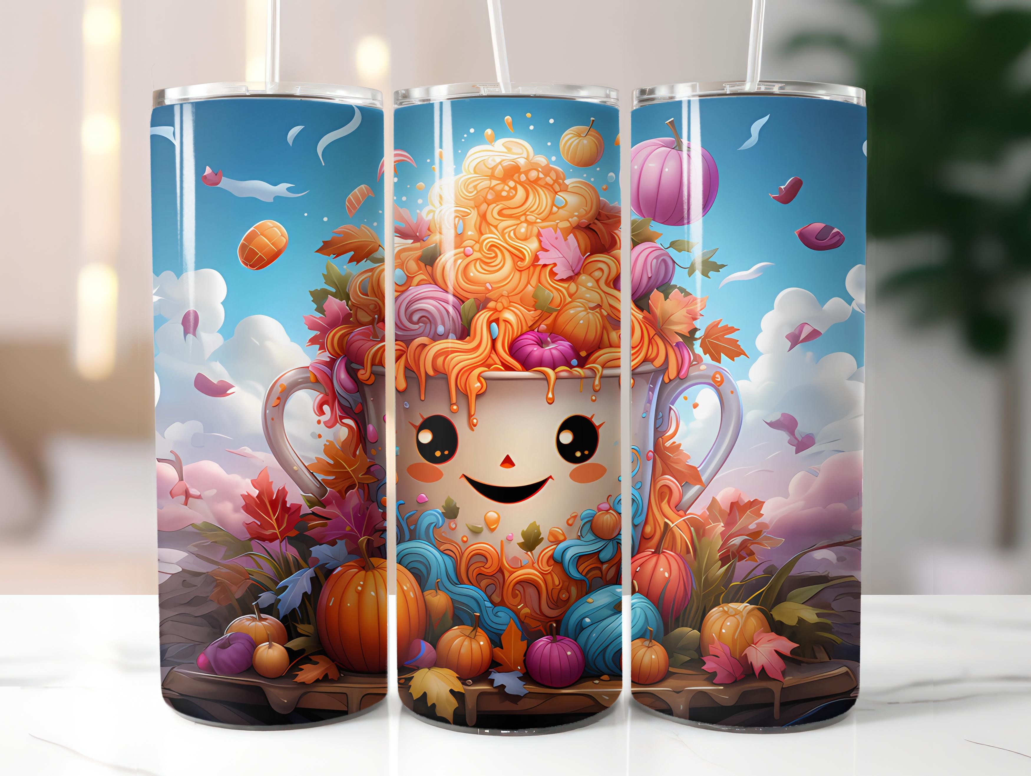 Kawaii Fall 3 Tumbler Wrap - CraftNest