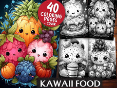 Kawaii Food Coloring Books - CraftNest