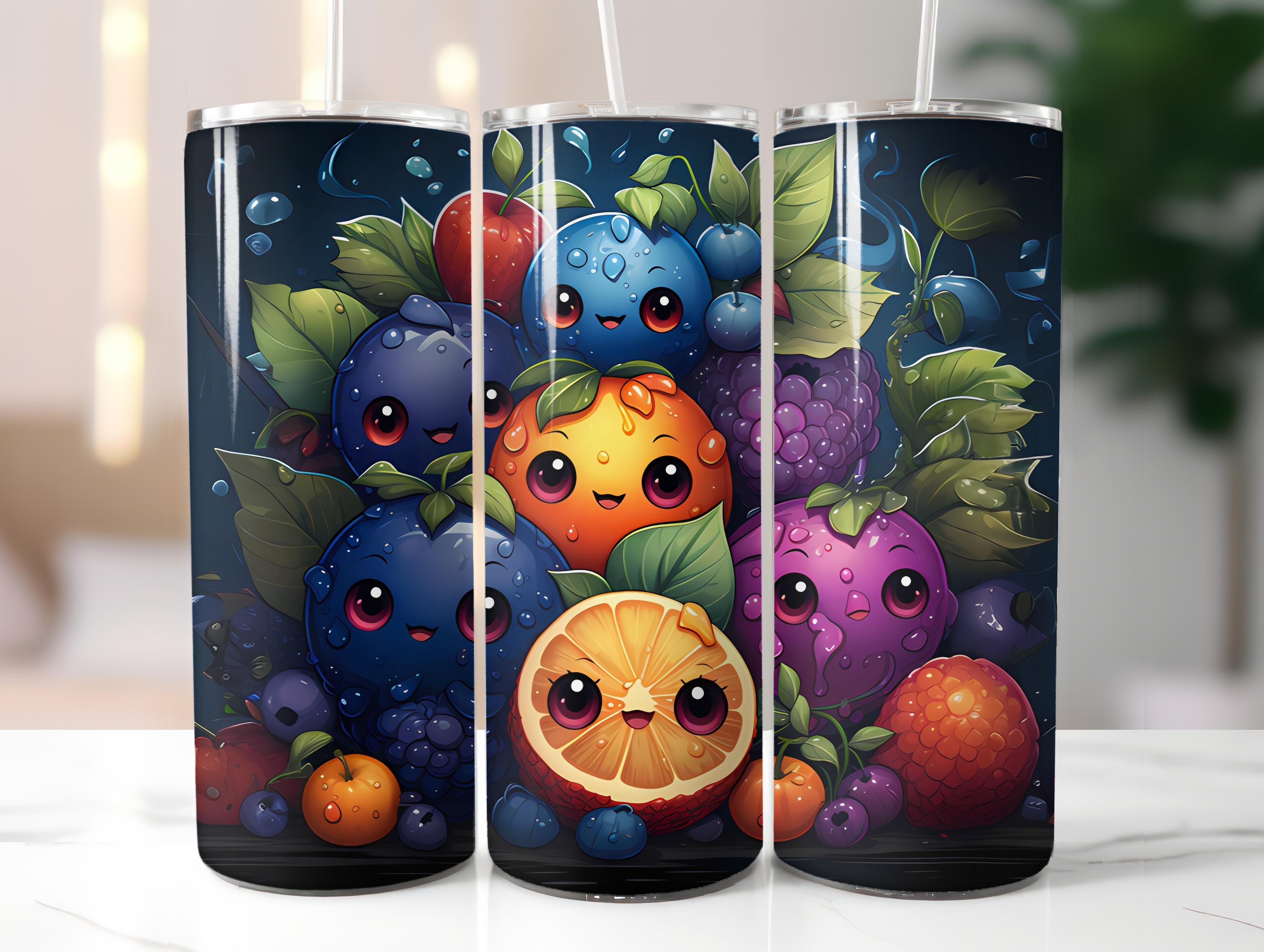 Kawaii Fruits 3 Tumbler Wrap - CraftNest