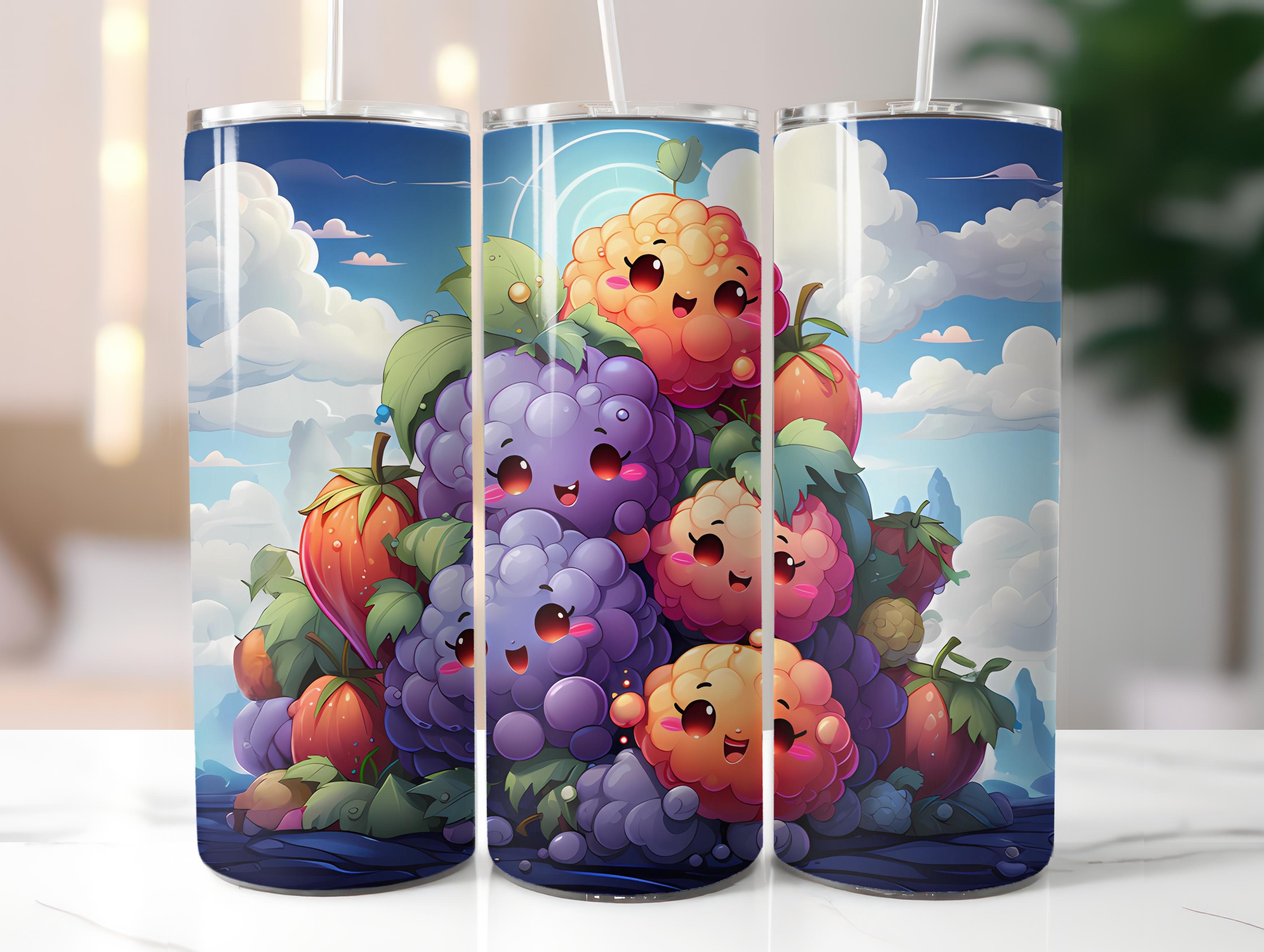 Kawaii Fruits 3 Tumbler Wrap - CraftNest