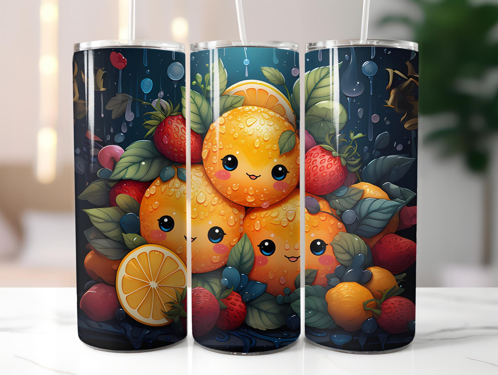 Kawaii Fruits 4 Tumbler Wrap - CraftNest