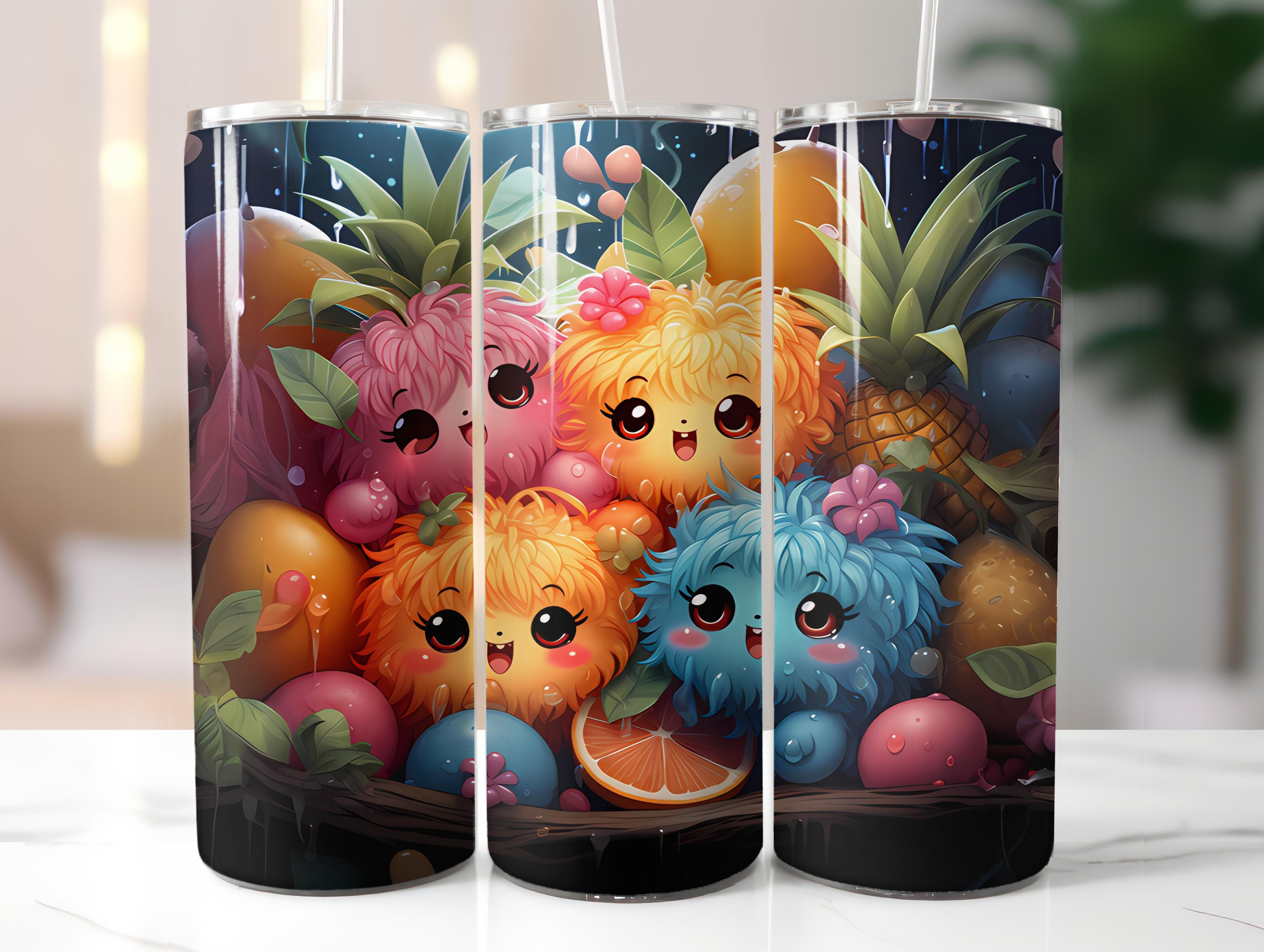 Kawaii Fruits 3 Tumbler Wrap - CraftNest