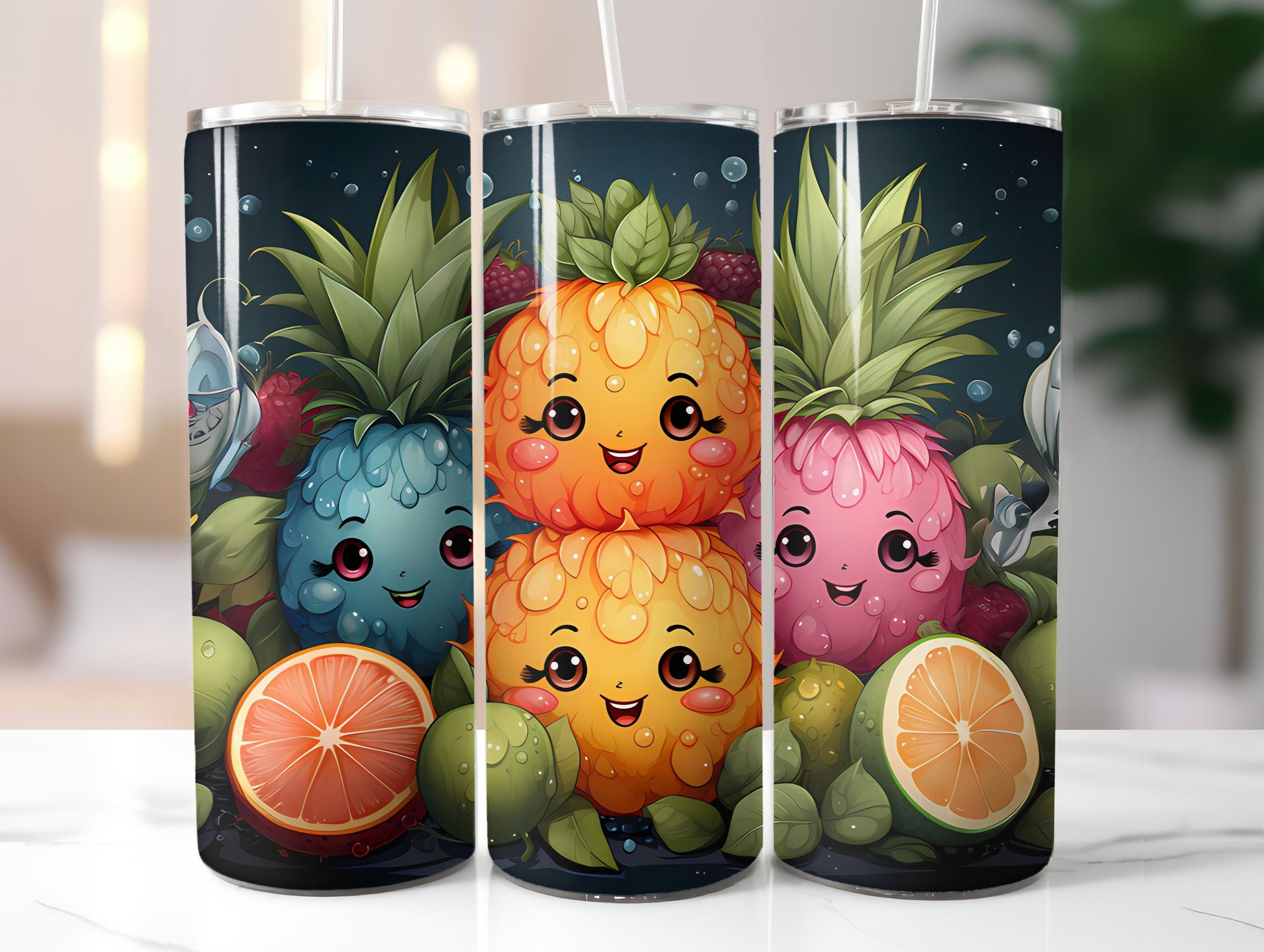 Kawaii Fruits 3 Tumbler Wrap - CraftNest