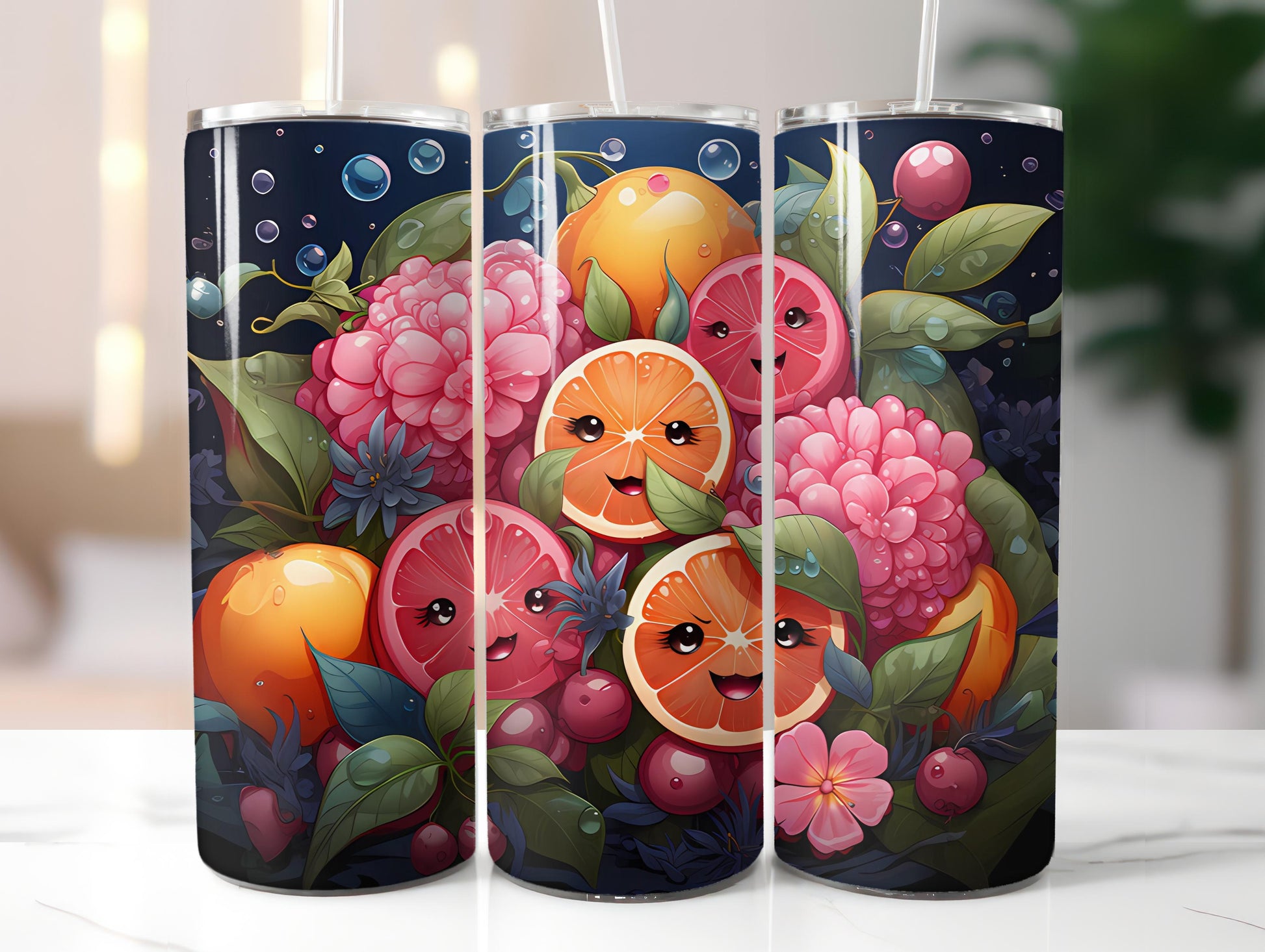 Kawaii Fruits 2 Tumbler Wrap - CraftNest