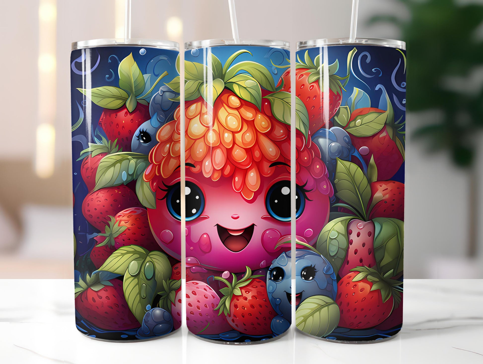 Kawaii Fruits 3 Tumbler Wrap - CraftNest