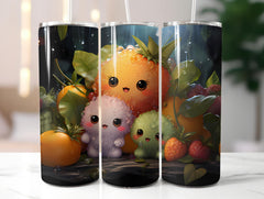 Kawaii Fruits 3 Tumbler Wrap - CraftNest