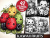 Kawaii Fruits Coloring Books