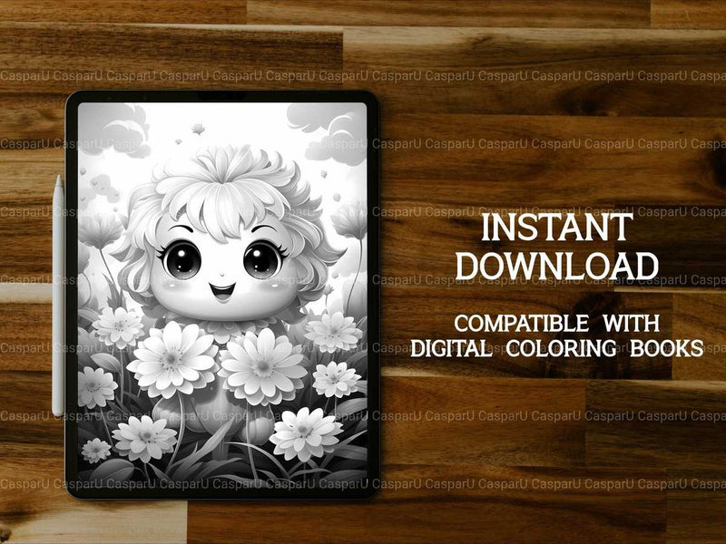 Kawaii Garden Coloring Books - CraftNest