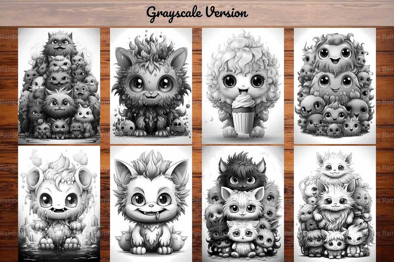 Kawaii Monsters Coloring Books - CraftNest - Digital Crafting and Art