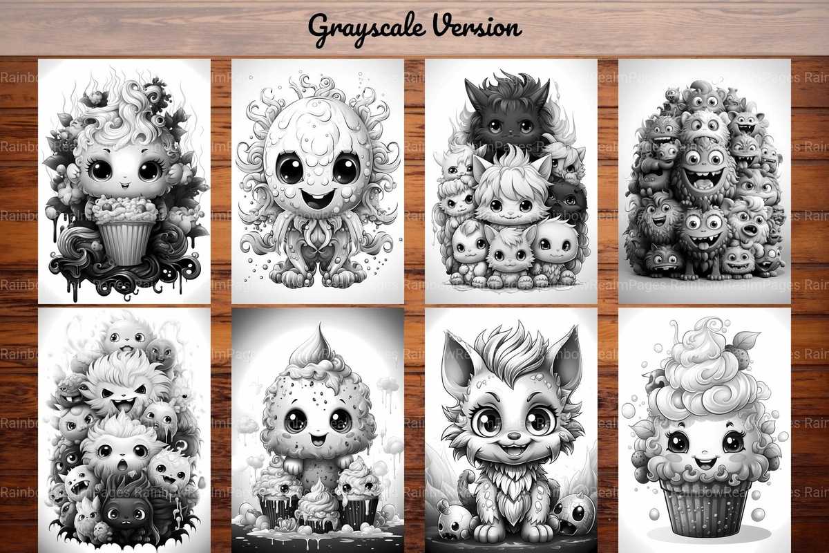 Kawaii Monsters Coloring Books - CraftNest - Digital Crafting and Art