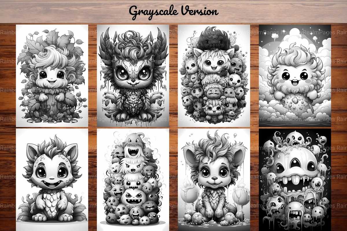 Kawaii Monsters Coloring Books - CraftNest - Digital Crafting and Art