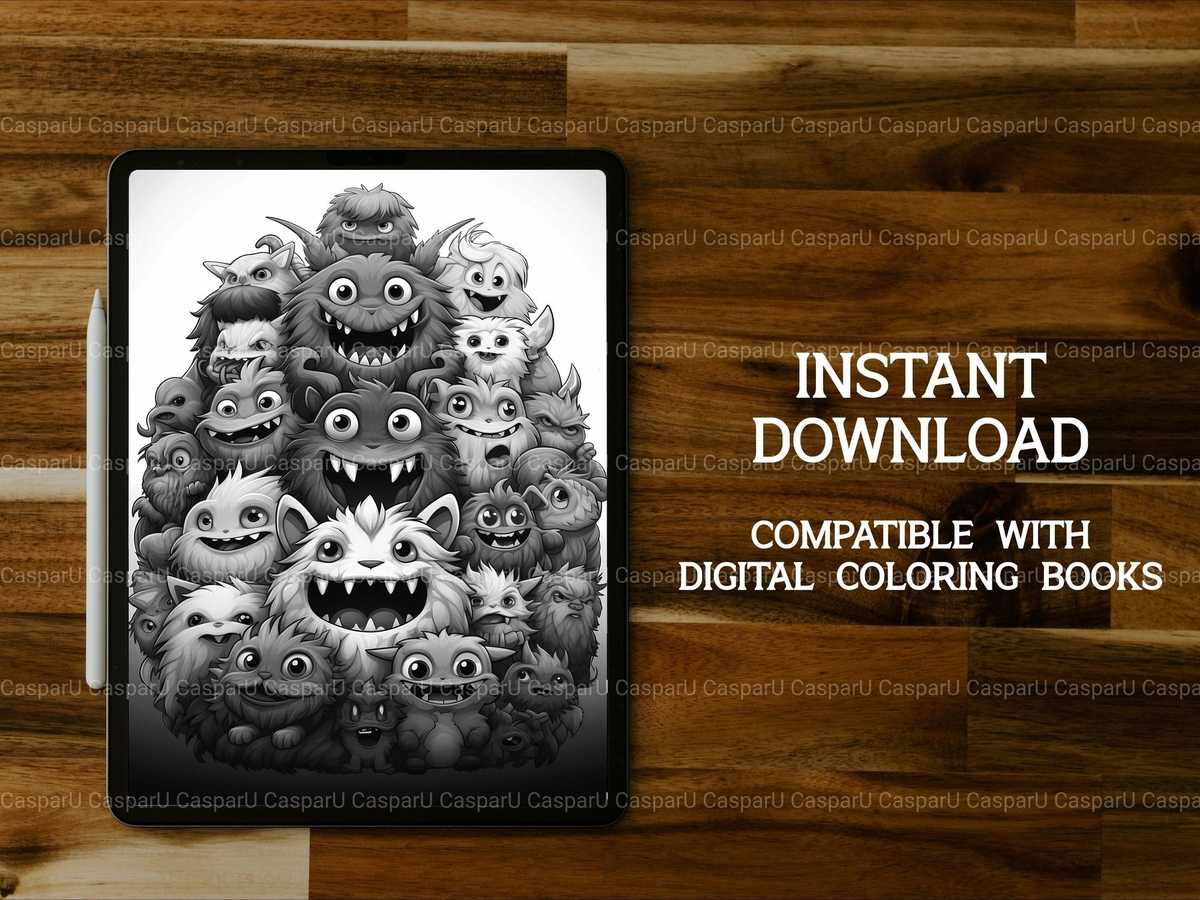 Kawaii Monsters Coloring Books - CraftNest - Digital Crafting and Art