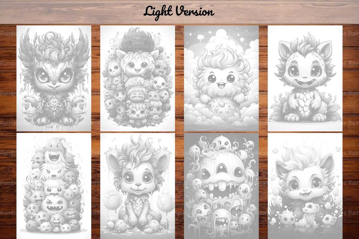 Kawaii Monsters Coloring Books - CraftNest - Digital Crafting and Art