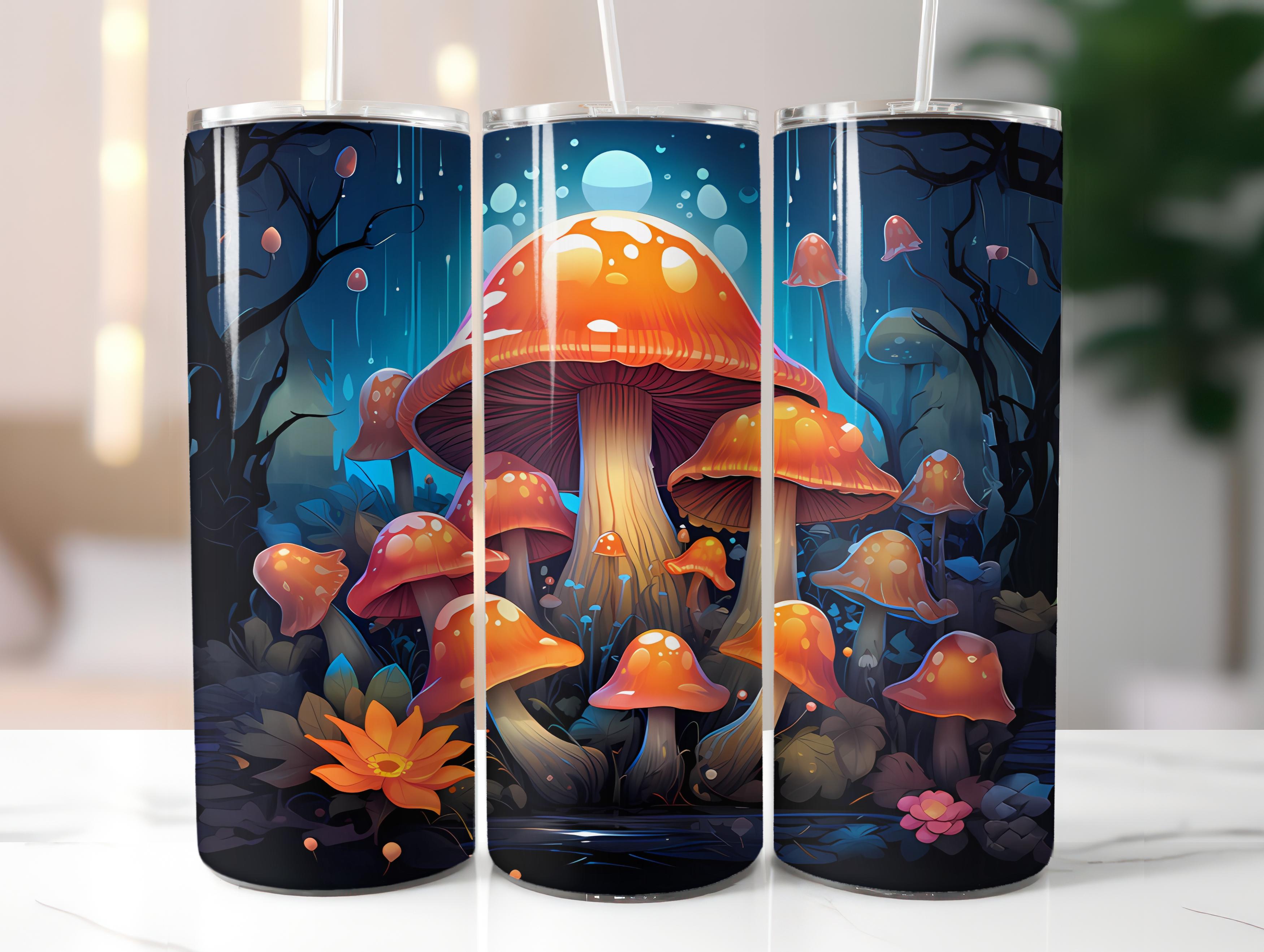 Kawaii Mushrooms 1 Tumbler Wrap - CraftNest