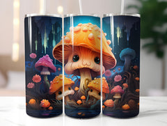 Kawaii Mushrooms 4 Tumbler Wrap - CraftNest