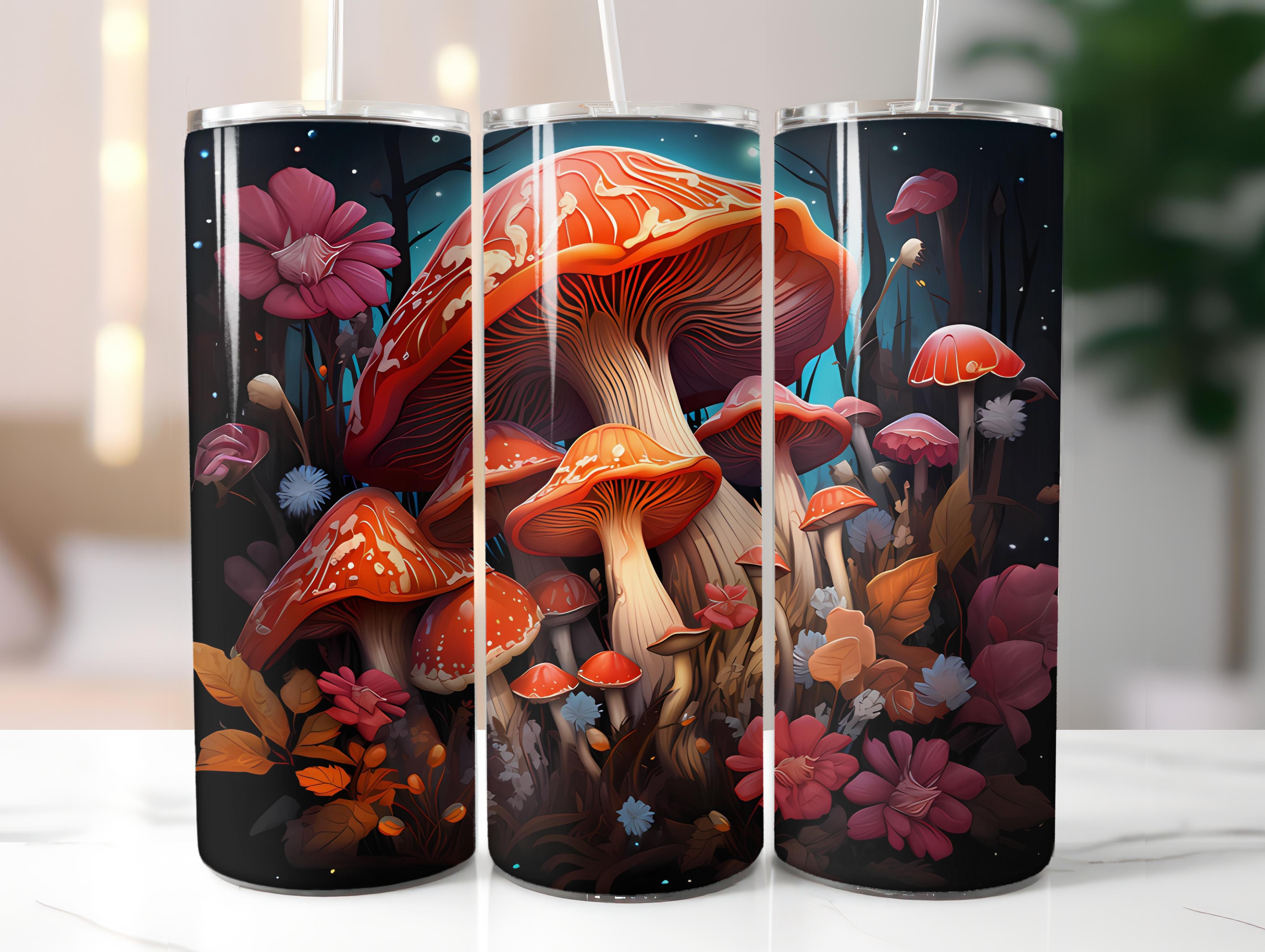 Kawaii Mushrooms 2 Tumbler Wrap - CraftNest