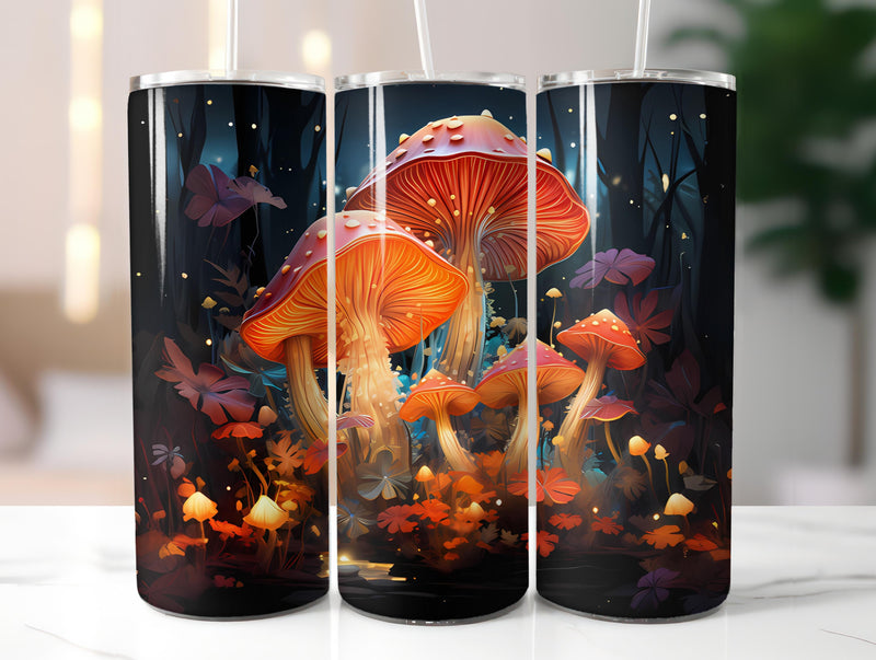 Kawaii Mushrooms 3 Tumbler Wrap - CraftNest