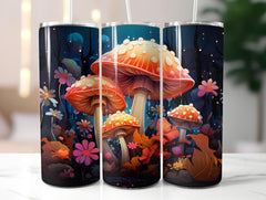 Kawaii Mushrooms 4 Tumbler Wrap - CraftNest