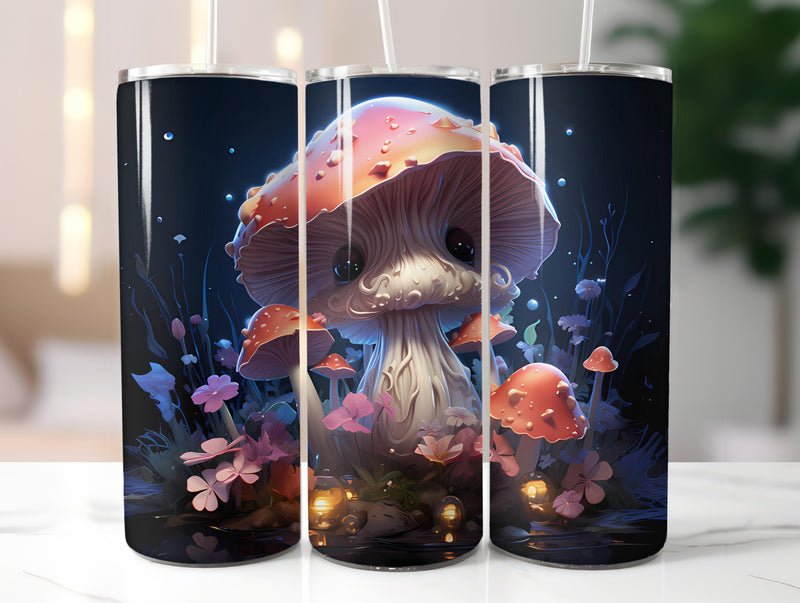 Kawaii Mushrooms 4 Tumbler Wrap - CraftNest