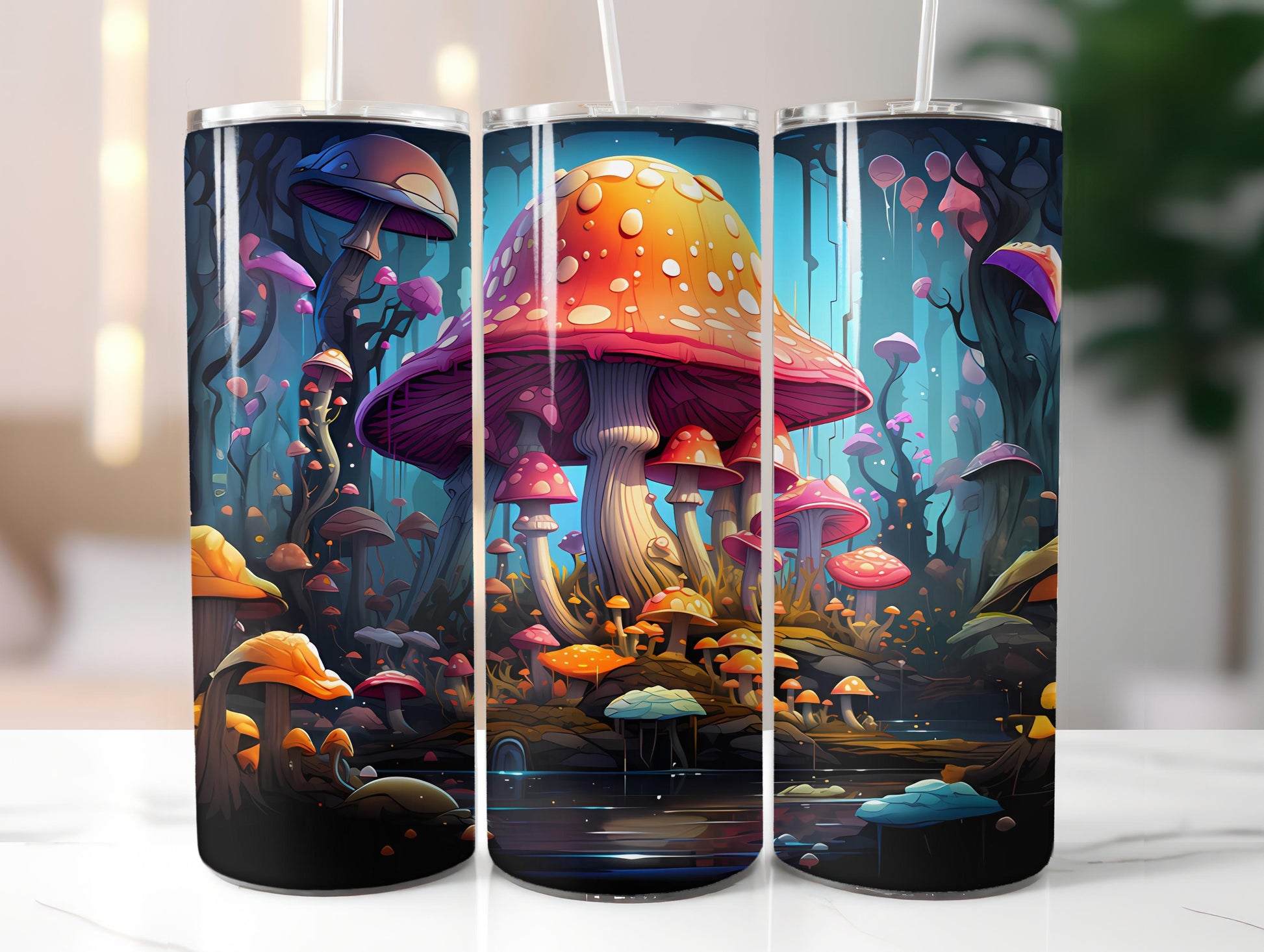 Kawaii Mushrooms 2 Tumbler Wrap - CraftNest