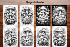 Kawaii Mushrooms Coloring Books - CraftNest - Digital Crafting and Art