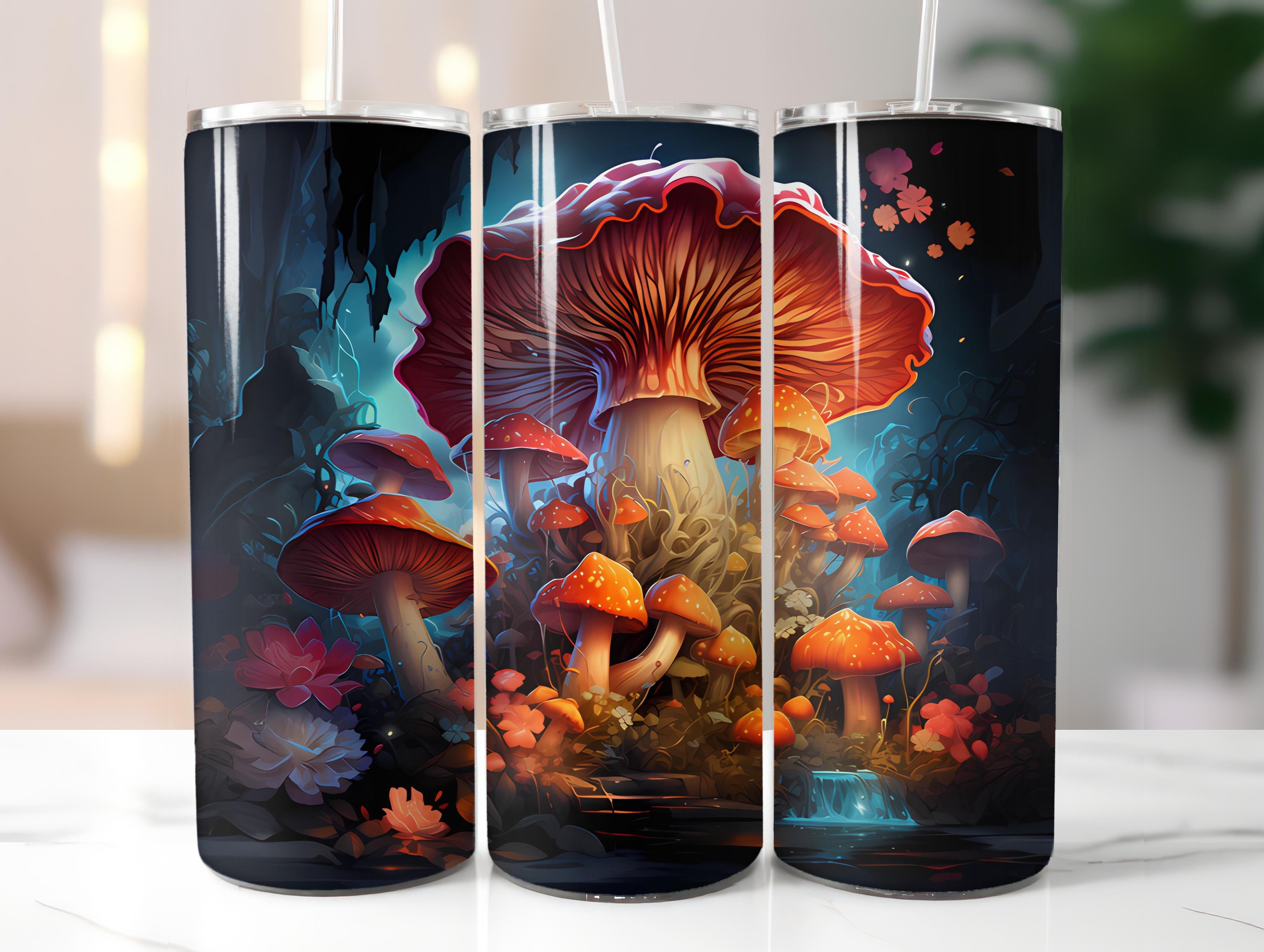 Kawaii Mushrooms 3 Tumbler Wrap - CraftNest