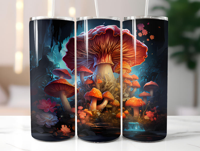 Kawaii Mushrooms 3 Tumbler Wrap - CraftNest