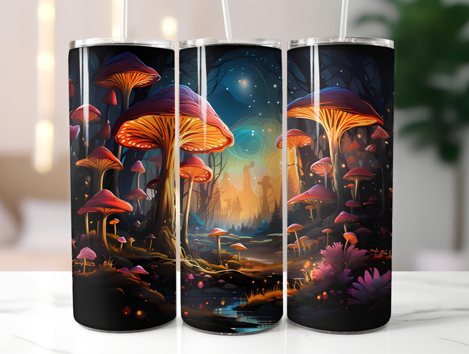 Kawaii Mushrooms 1 Tumbler Wrap - CraftNest