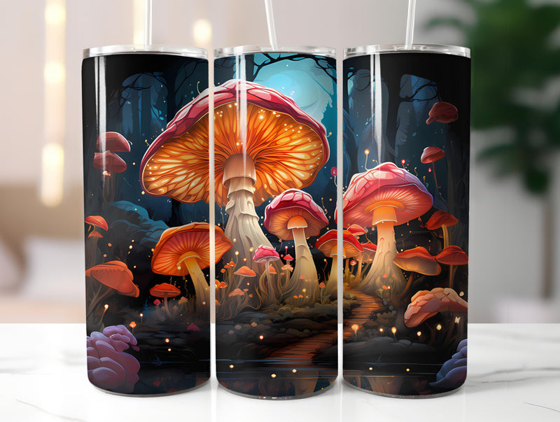 Kawaii Mushrooms 3 Tumbler Wrap - CraftNest