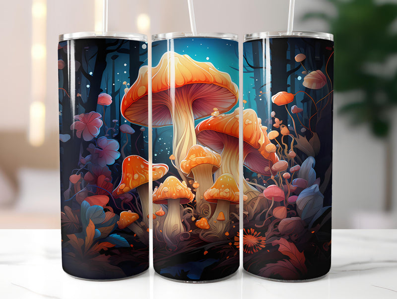 Kawaii Mushrooms 3 Tumbler Wrap - CraftNest