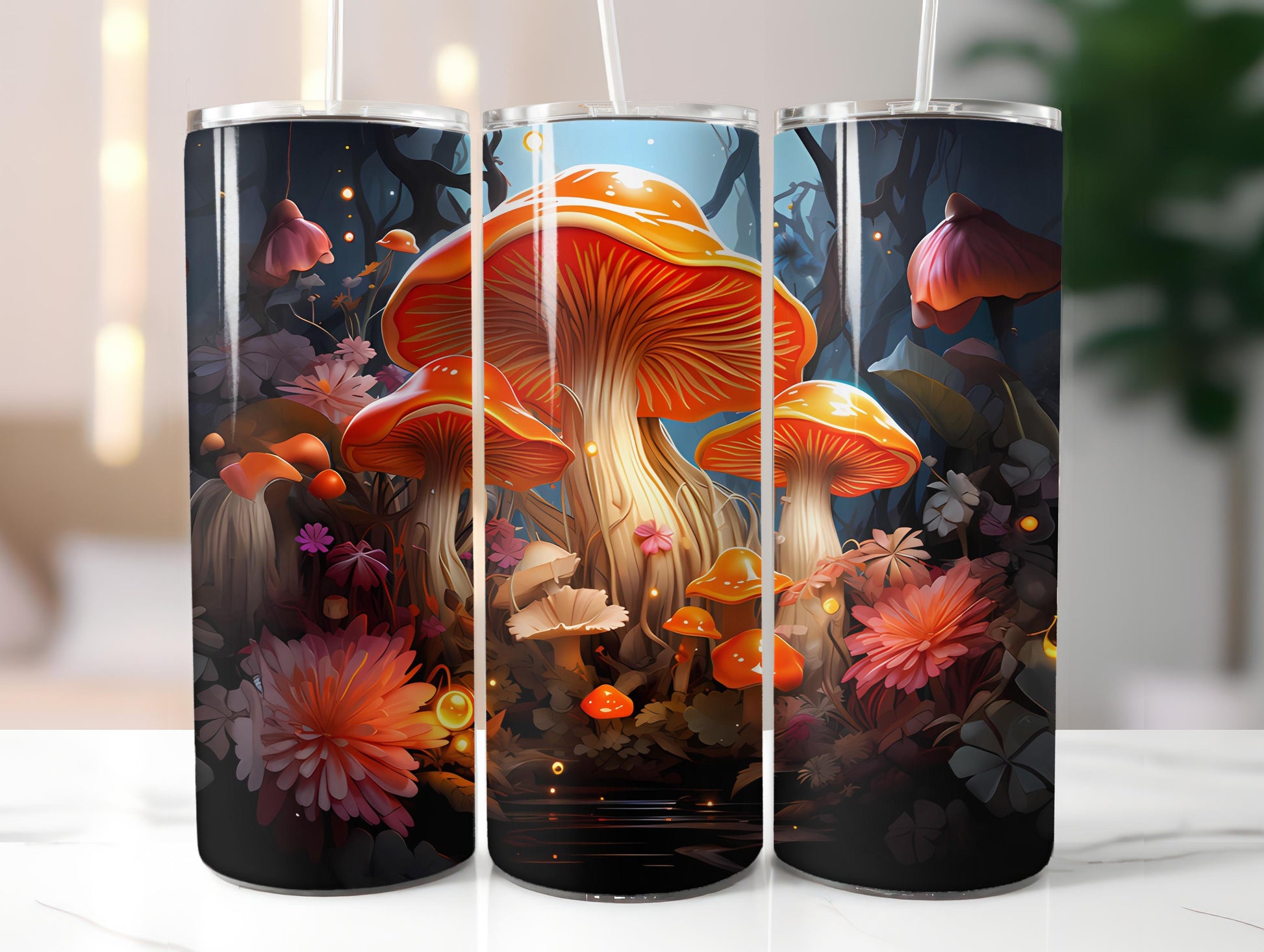 Kawaii Mushrooms 2 Tumbler Wrap - CraftNest