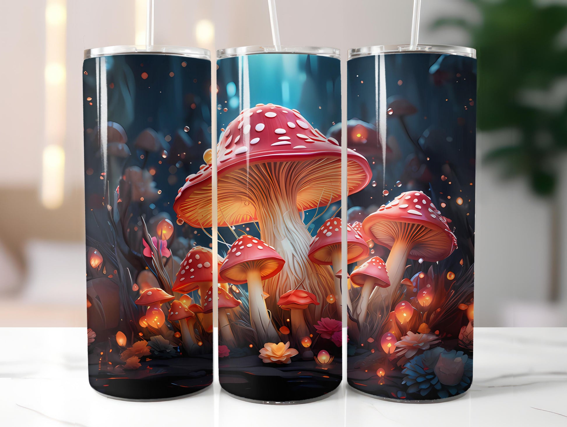 Kawaii Mushrooms 1 Tumbler Wrap - CraftNest