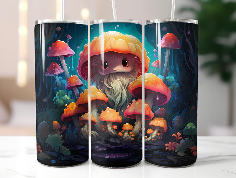 Kawaii Mushrooms 3 Tumbler Wrap - CraftNest