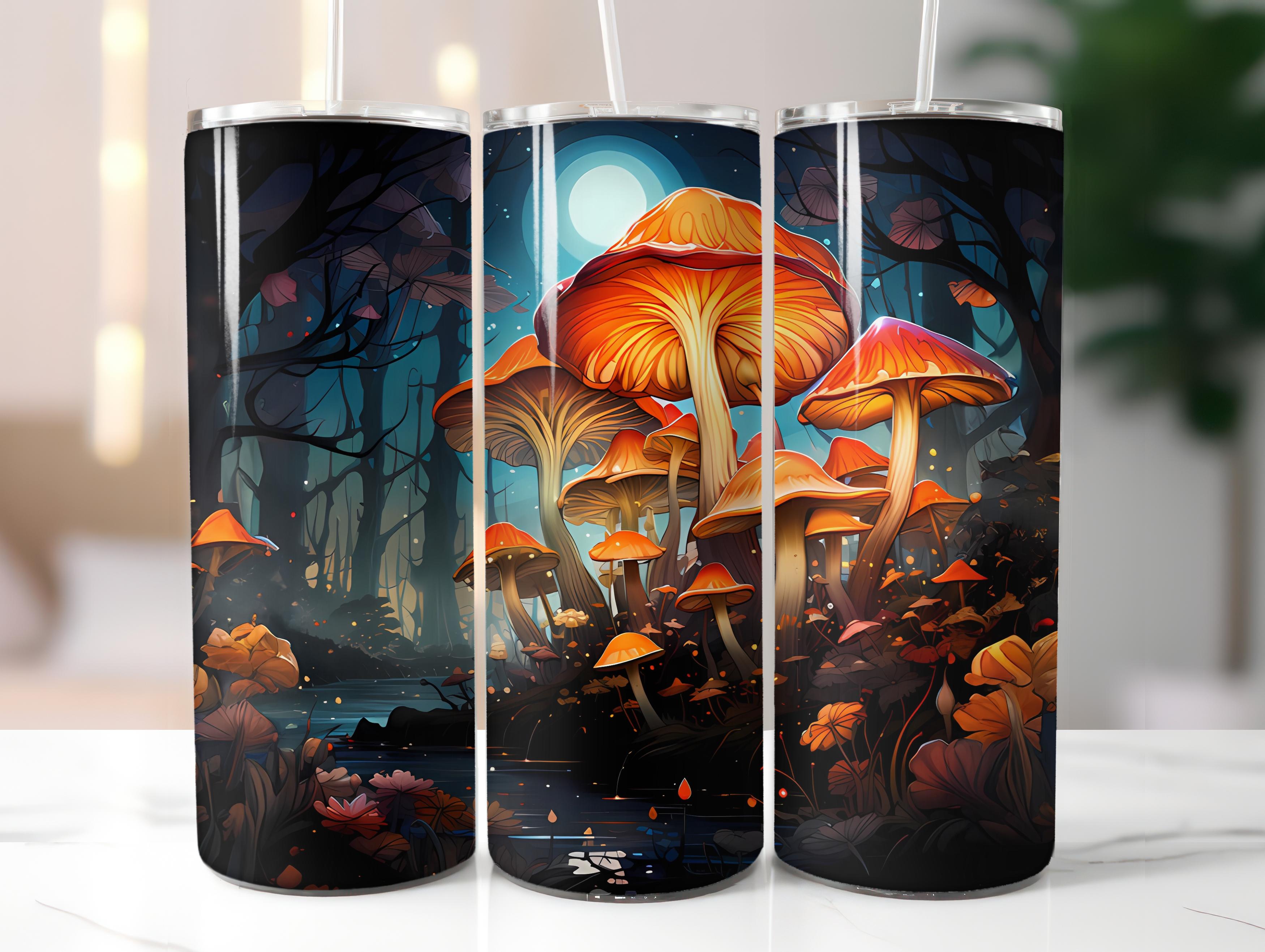 Kawaii Mushrooms 4 Tumbler Wrap - CraftNest