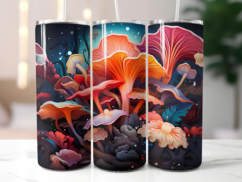 Kawaii Mushrooms 1 Tumbler Wrap - CraftNest