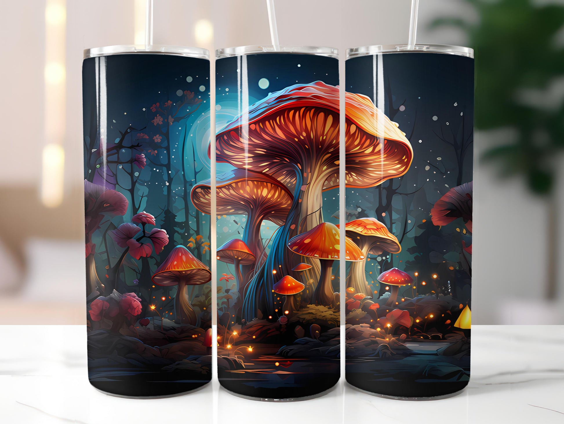 Kawaii Mushrooms 2 Tumbler Wrap - CraftNest